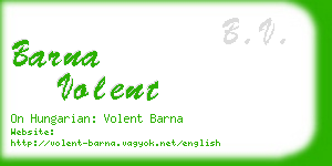 barna volent business card